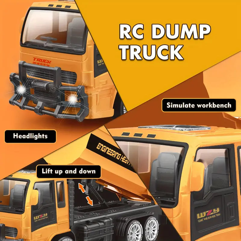 DynaTruck Ferngesteuerter Bau-LKW für Kinder | Robust für kleine Baustellen-Fans