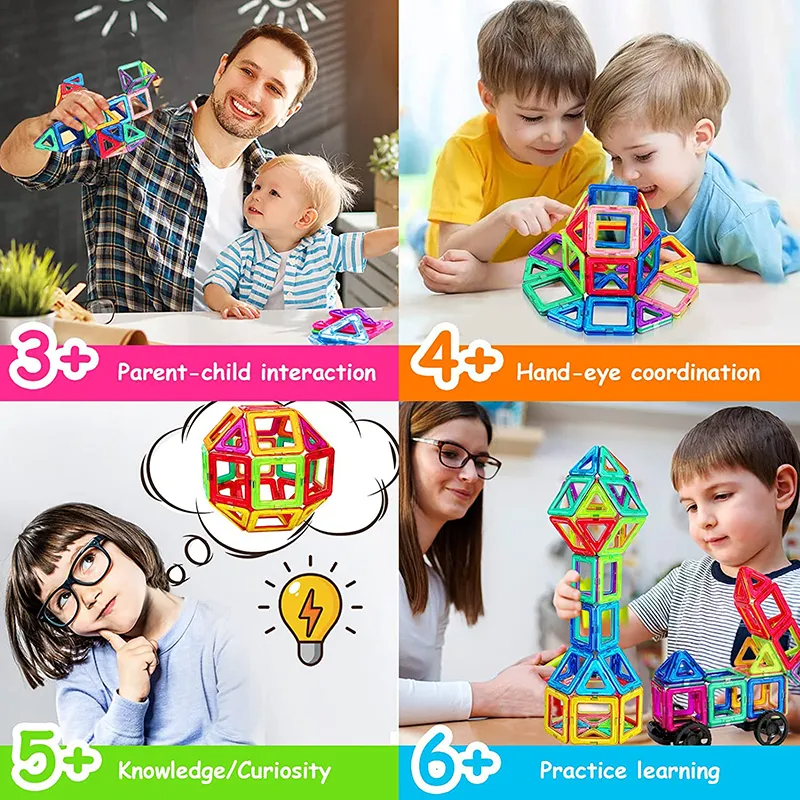 Magnetische Bausteine für Kinder | Magnetix Architekten-Set