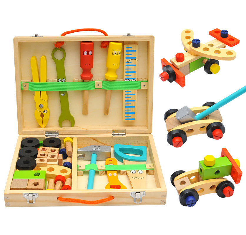 Kinder-Werkzeugkasten mit Werkzeug | Spielzeug-Werkzeugset TinyFix