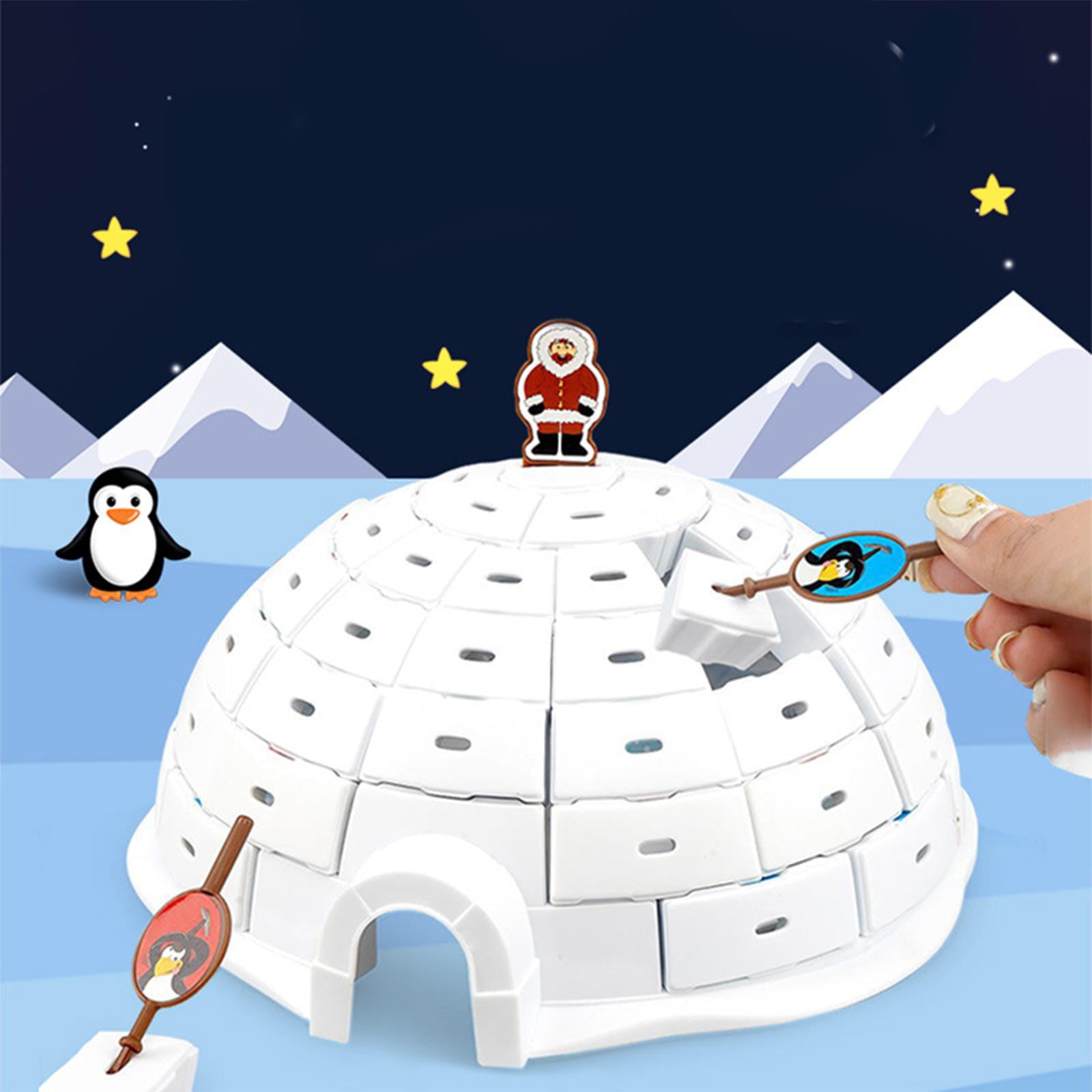 Pinguin Stapelspiel für Kinder | Geschicklichkeits-Brettspiel Igloo Bricks