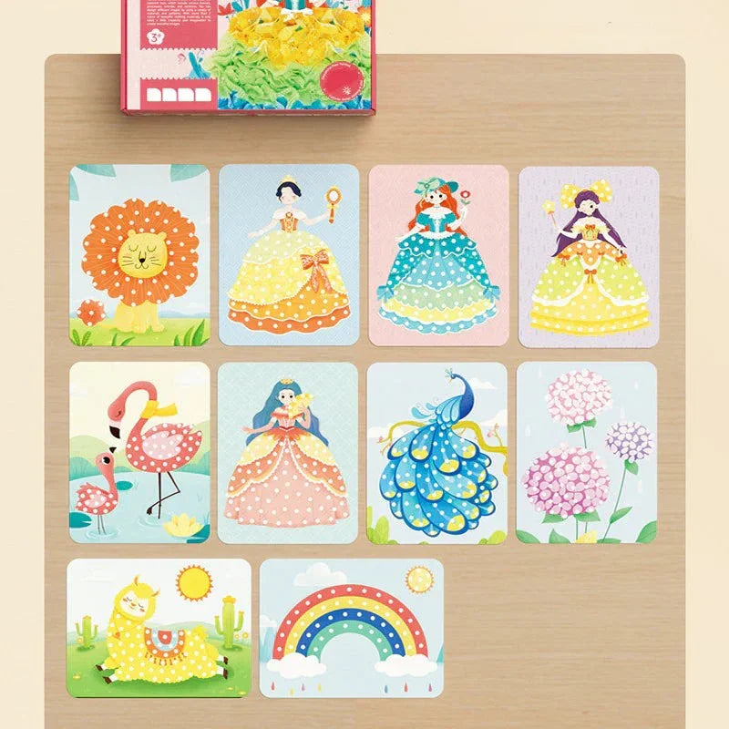 Artastic | Verzaubernde Prickprinzessin Farbaufkleber – Kreativer Malspaß für Kinder