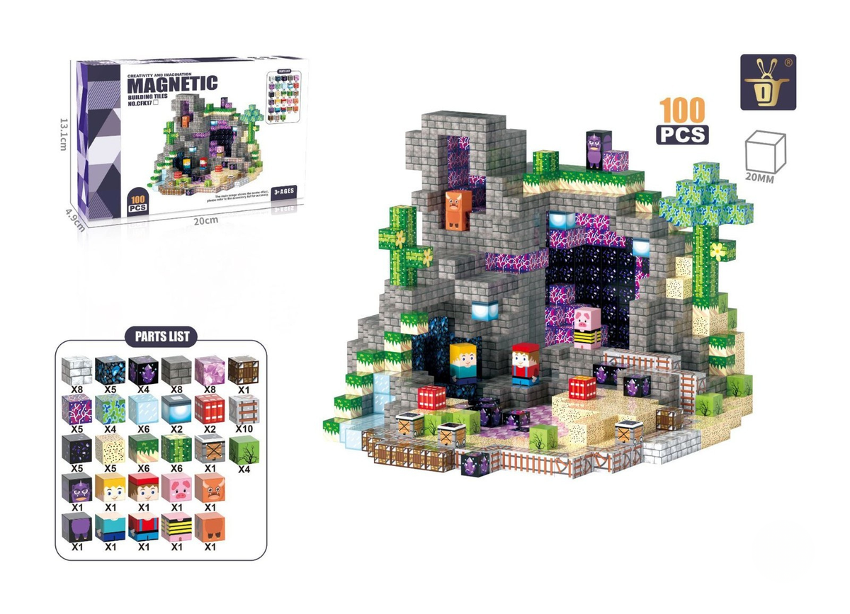 Magnetische Bausteine Set – STEM Konstruktionswürfel für Kinder | SpielTopia