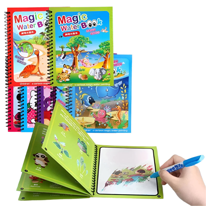 Magisches Wasser-Malbuch | Fördert Kreativität und Spielspaß - Ausmalen mit Wasser