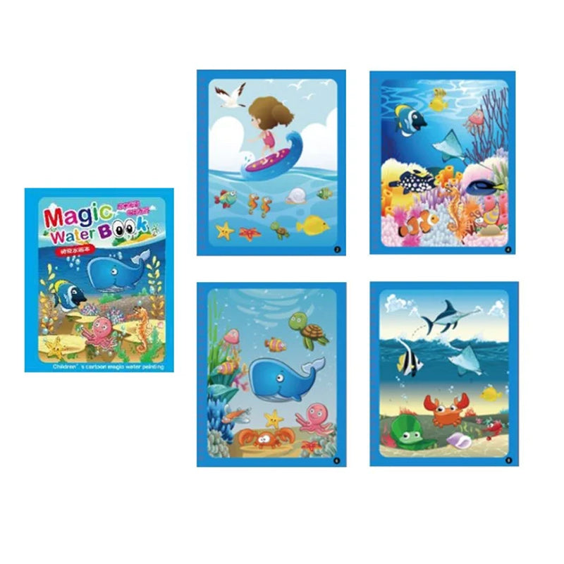 Magisches Wasser-Malbuch | Fördert Kreativität und Spielspaß - Ausmalen mit Wasser