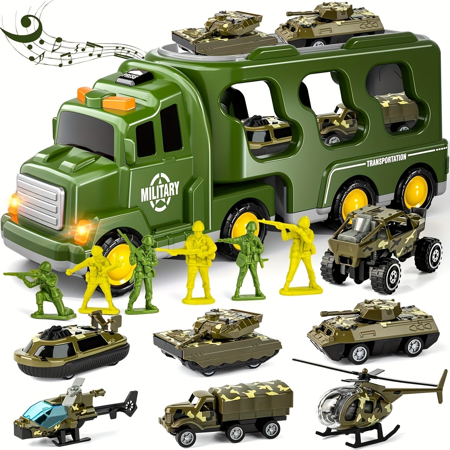 MiniTroopers | Episches Armeespielabenteuer – 14-in-1 Militärspielset mit Fahrzeugen