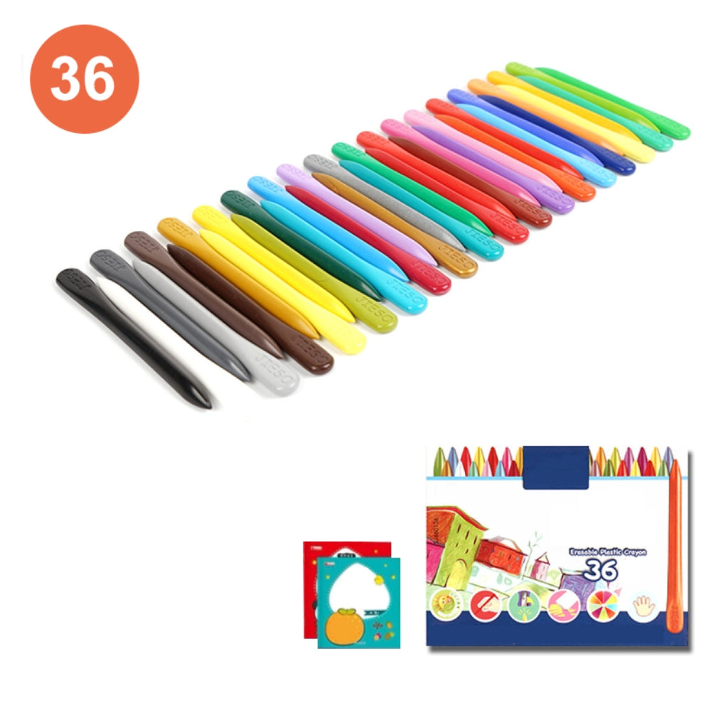 EcoColor | Bunt und sicher zeichnen – 36 auswaschbare Kreidestifte für Kinder