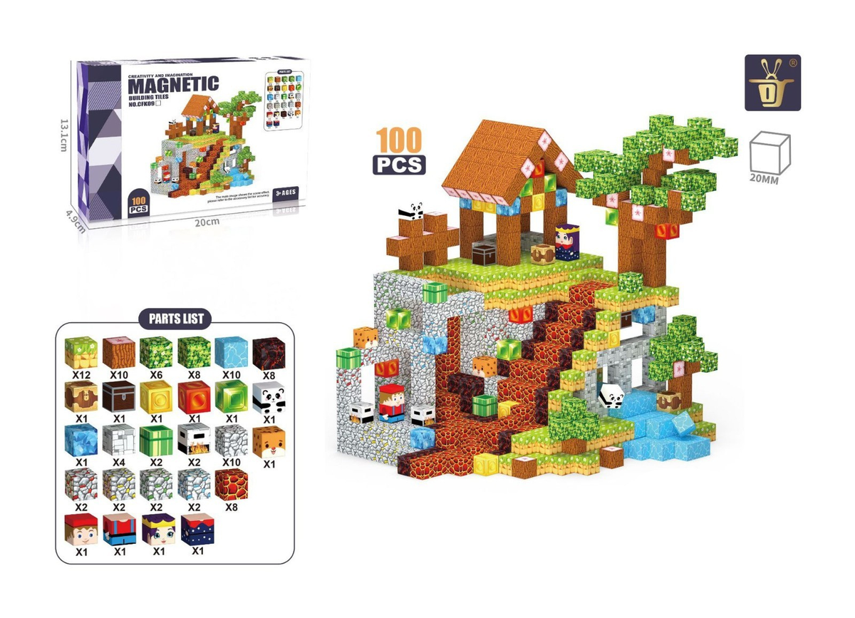 Magnetische Bausteine Set – STEM Konstruktionswürfel für Kinder | SpielTopia
