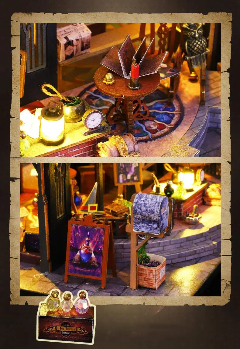 Luna Magic House DIY Wooden Dollhouse Kit Fifijoy
