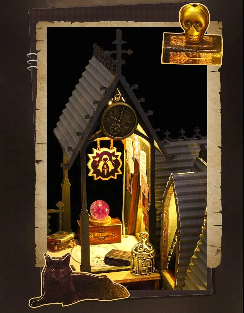 Luna Magic House DIY Wooden Dollhouse Kit Fifijoy