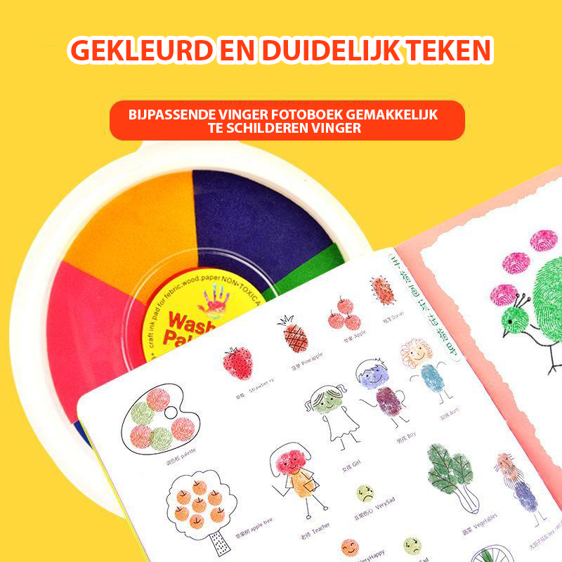 Fingerstempel-Malset | Fördert Kreativität und Spielspaß – Stempelkissen für Kinder
