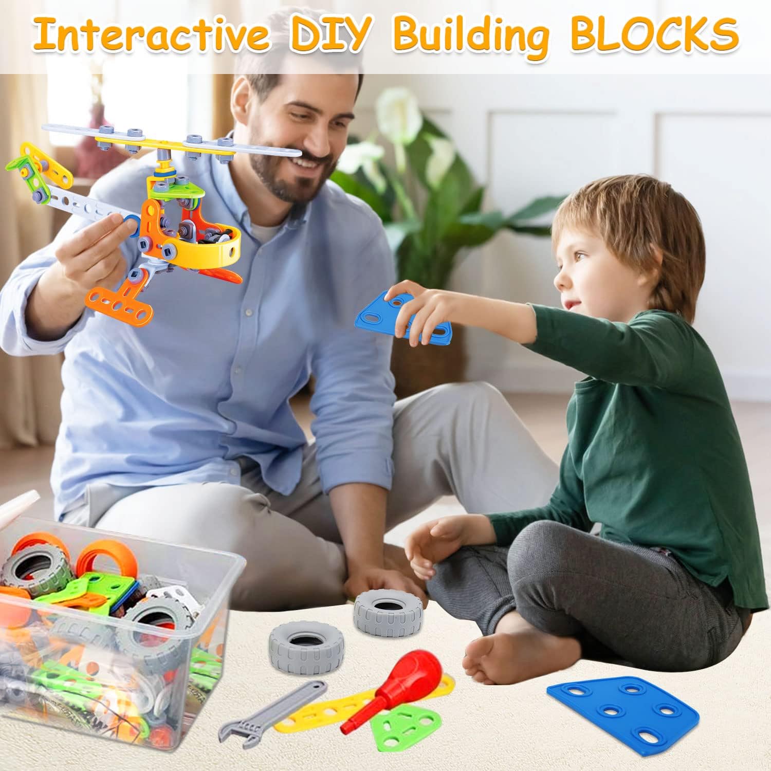 Bausteine-Set für Kinder | Bunter Bildungs-Bausatz BouwBlokX