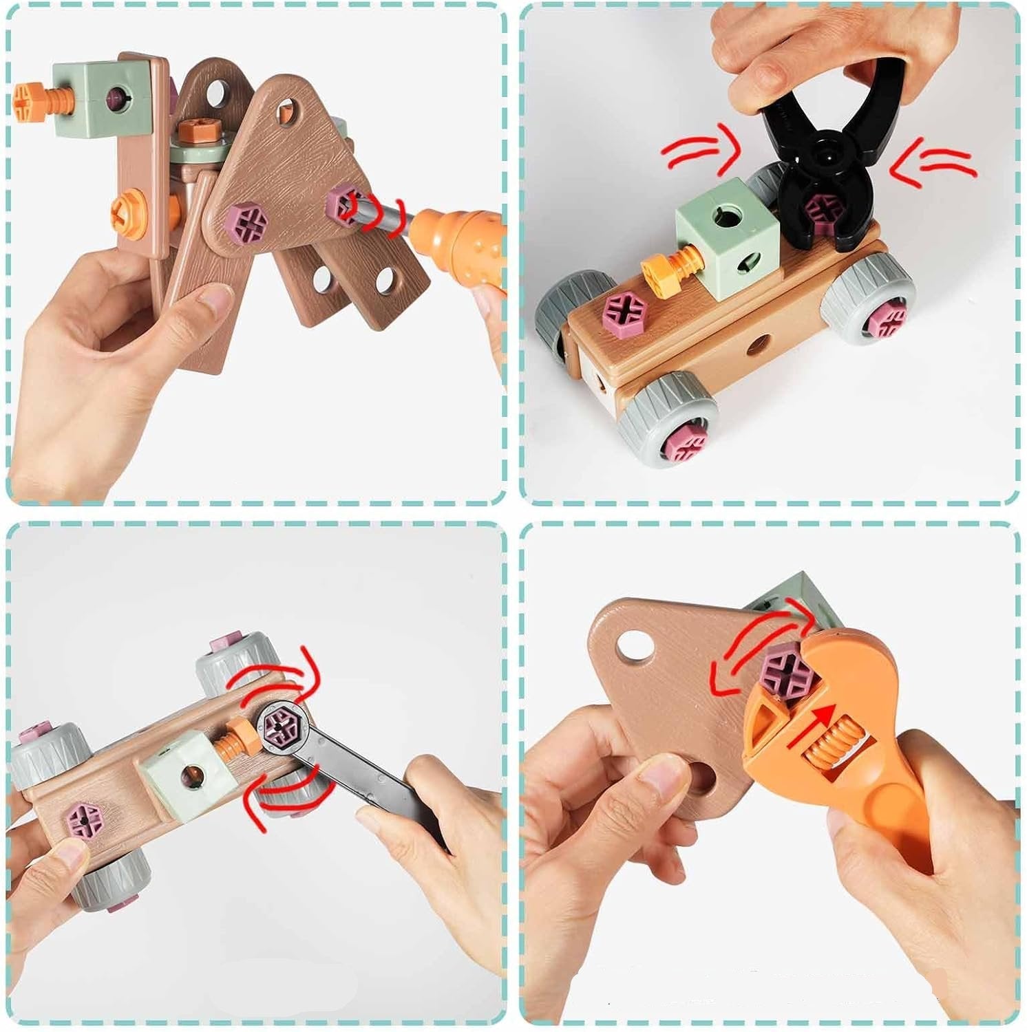 Kinder-Werkzeugset mit Aufbewahrungsbox | 100+ Teile Junior Builder Pro