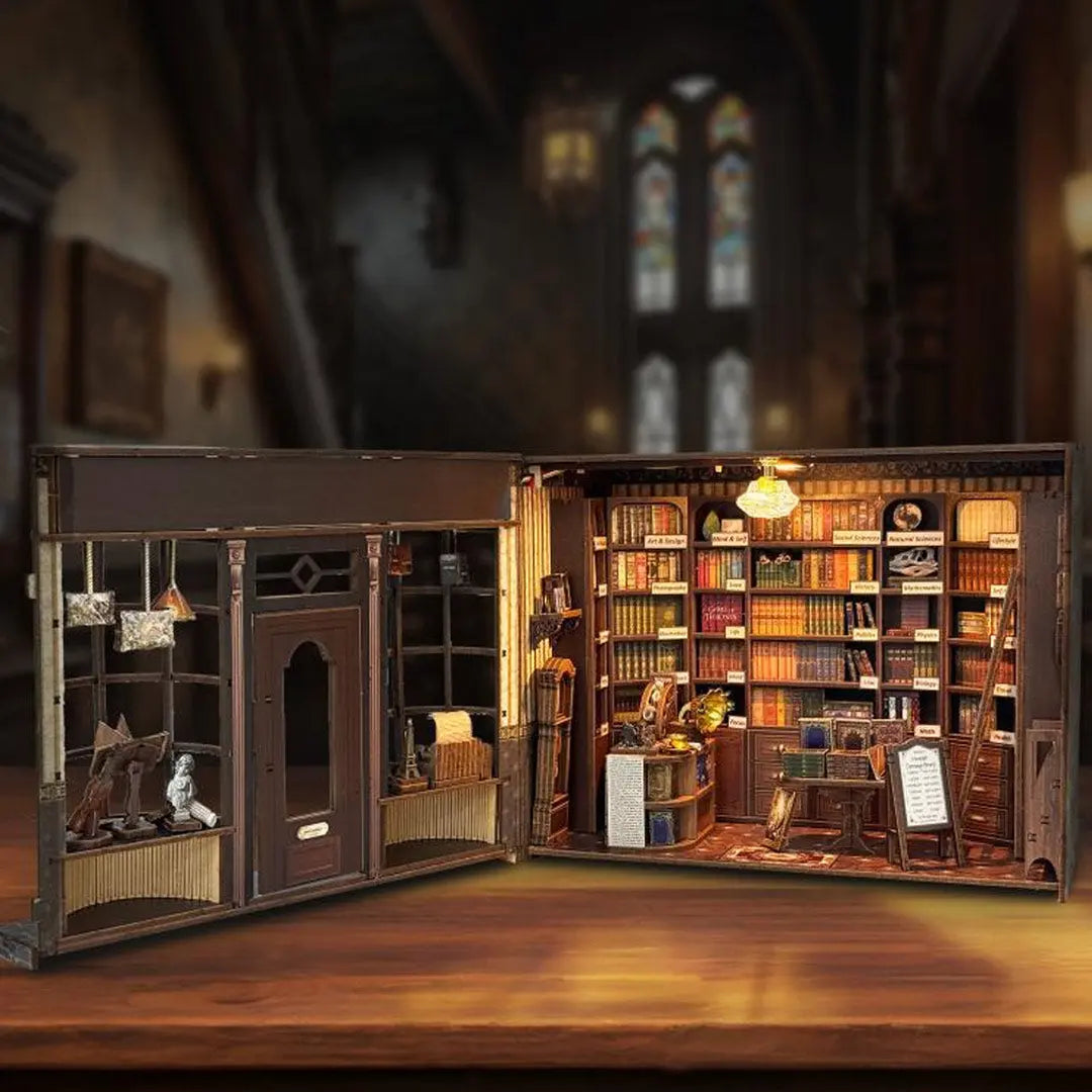Hoggor Bookstore DIY Miniature House Kit MISS IRON