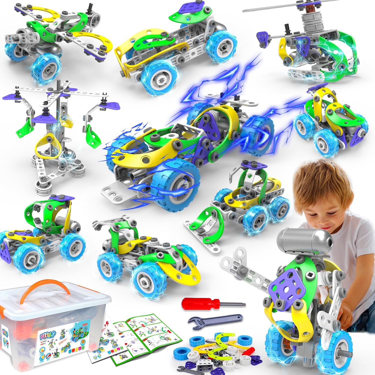 Bausteine-Set für Kinder | Bunter Bildungs-Bausatz BouwBlokX
