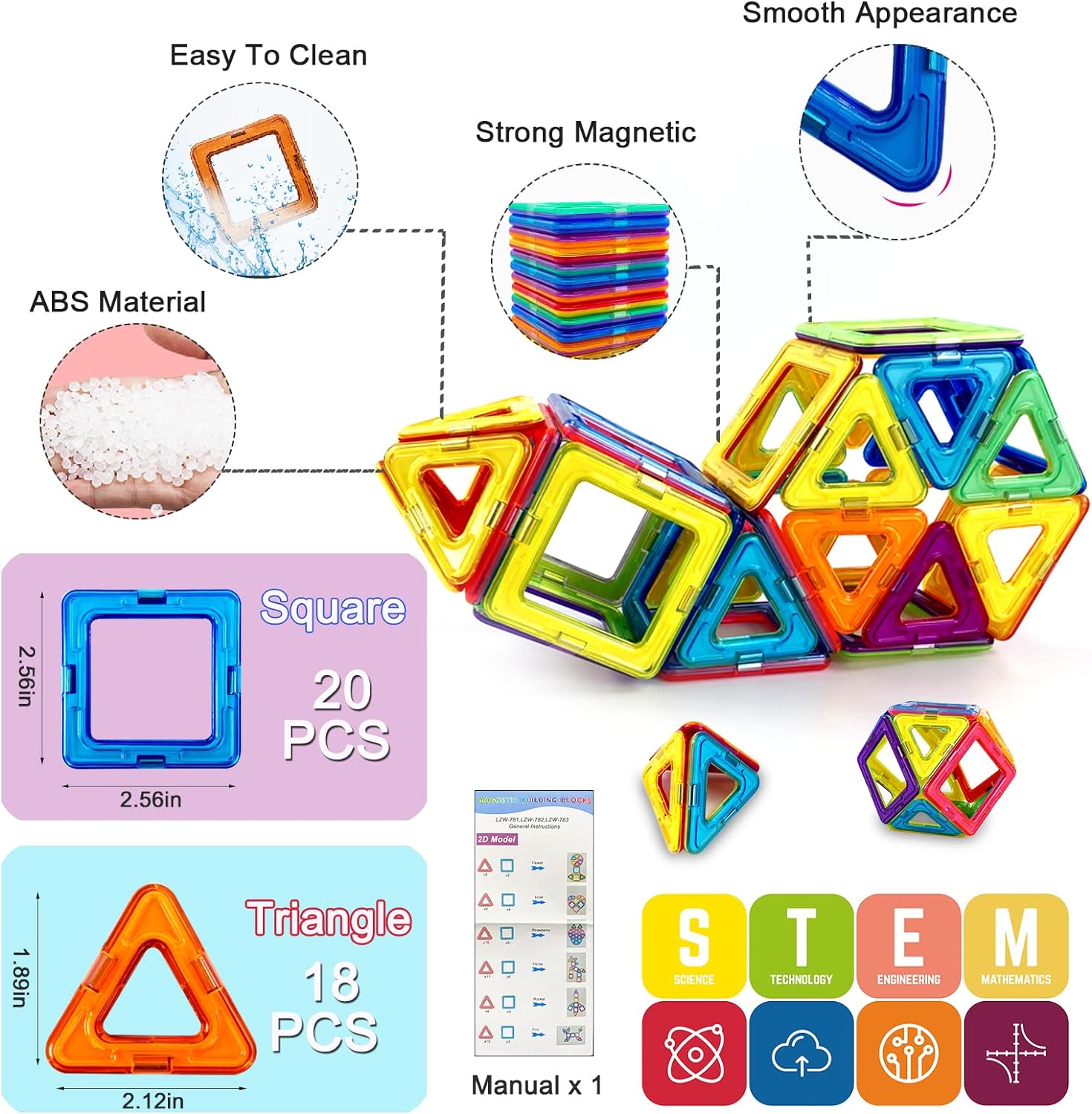 Magnetische Bausteine für Kinder | Magnetix Architekten-Set