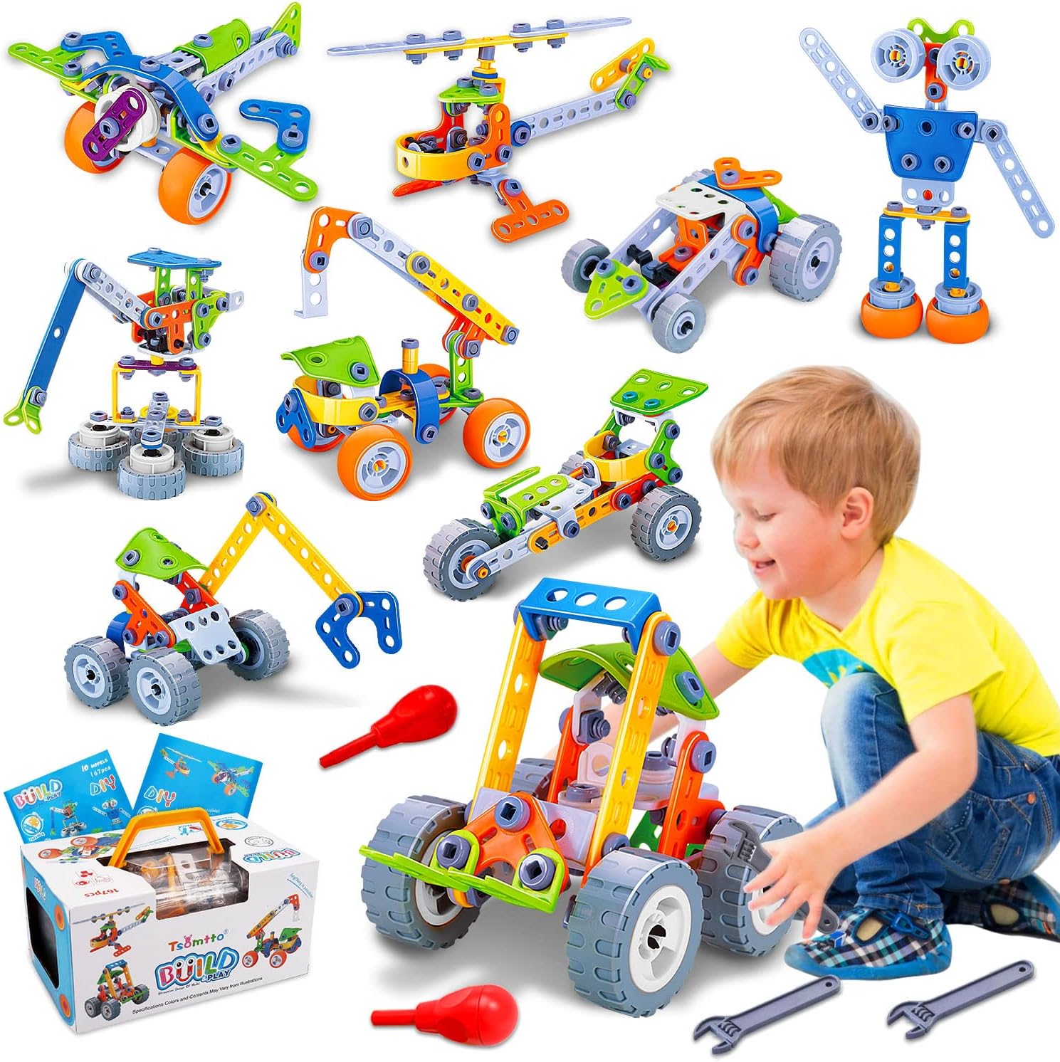 Bausteine-Set für Kinder | Bunter Bildungs-Bausatz BouwBlokX