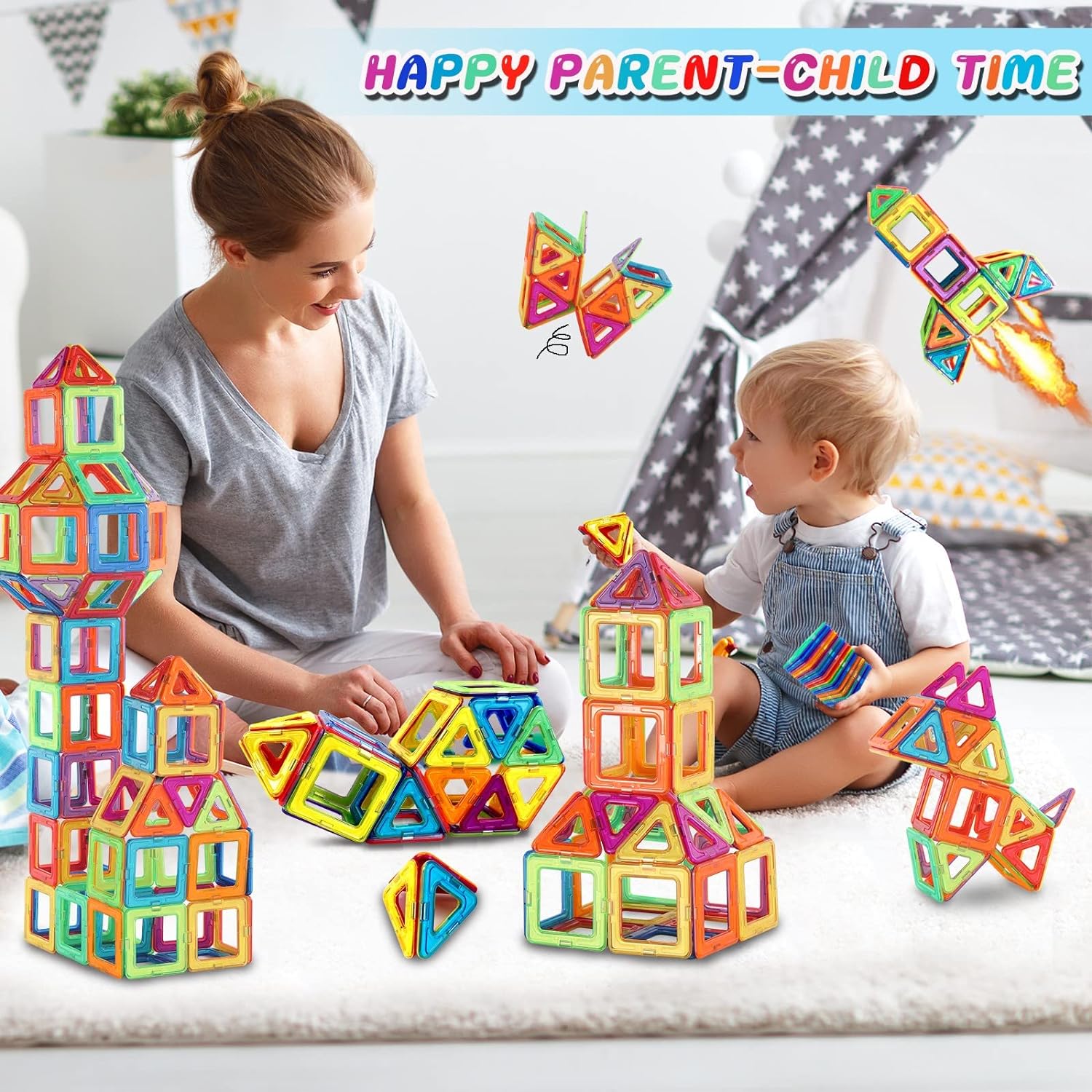 Magnetische Bausteine für Kinder | Magnetix Architekten-Set