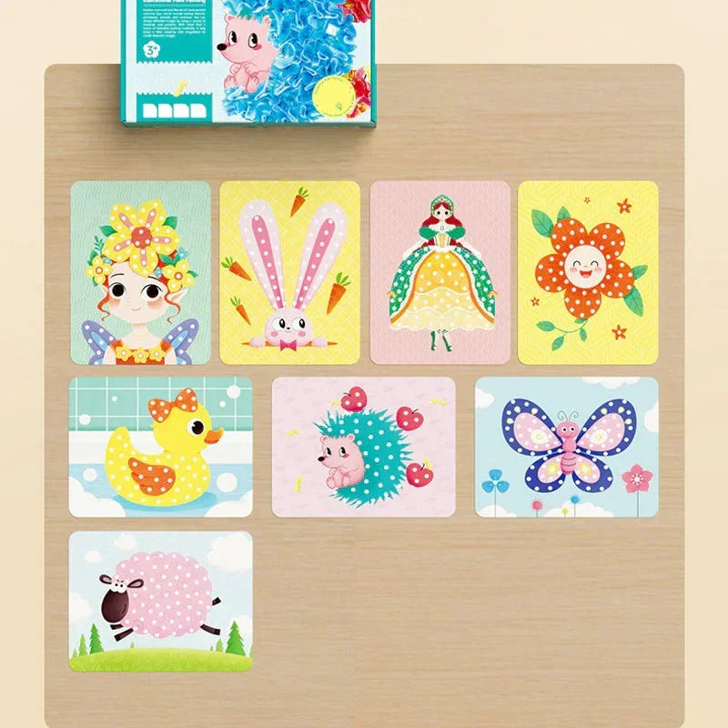 Artastic | Verzaubernde Prickprinzessin Farbaufkleber – Kreativer Malspaß für Kinder