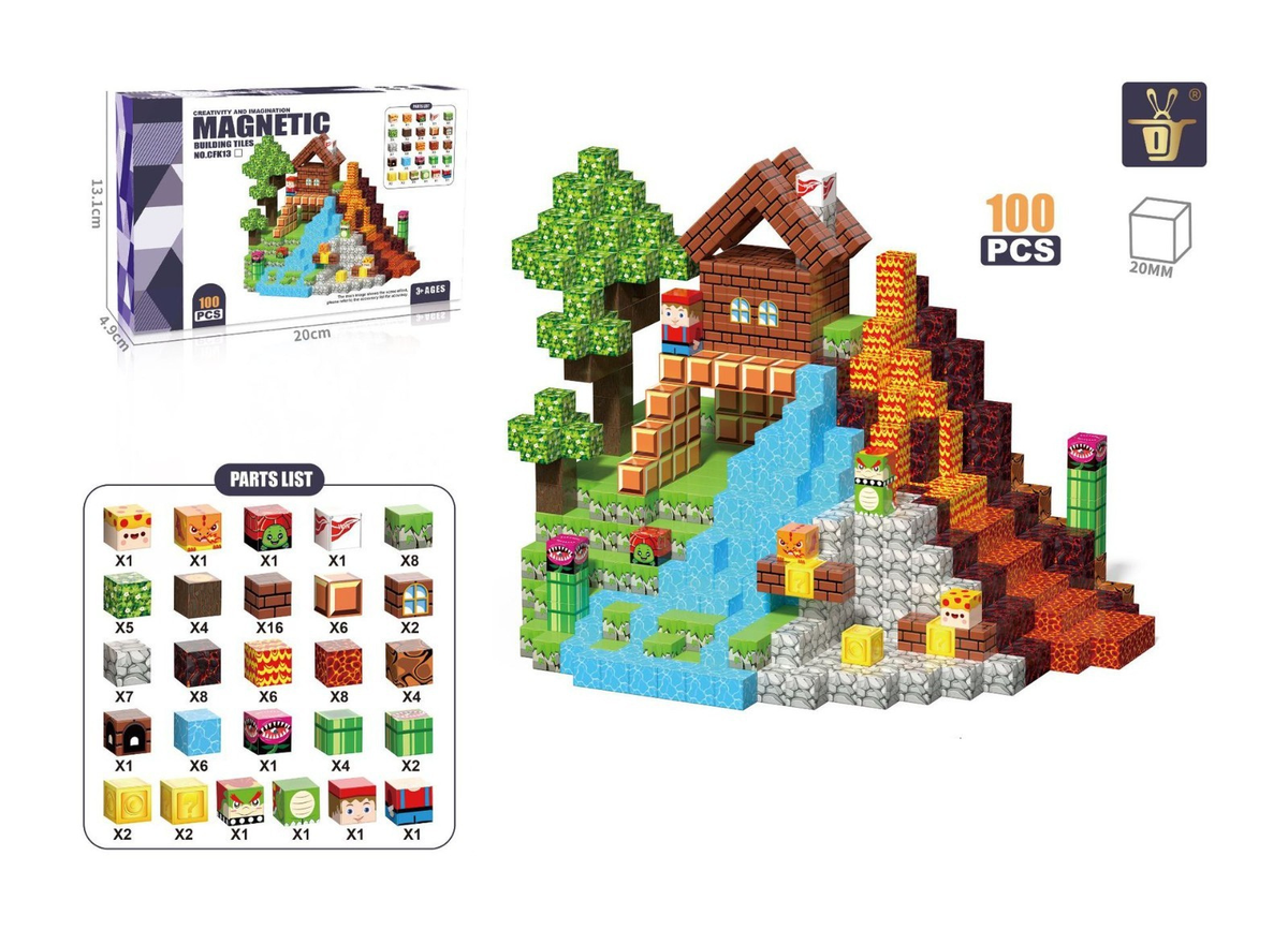 Magnetische Bausteine Set – STEM Konstruktionswürfel für Kinder | SpielTopia