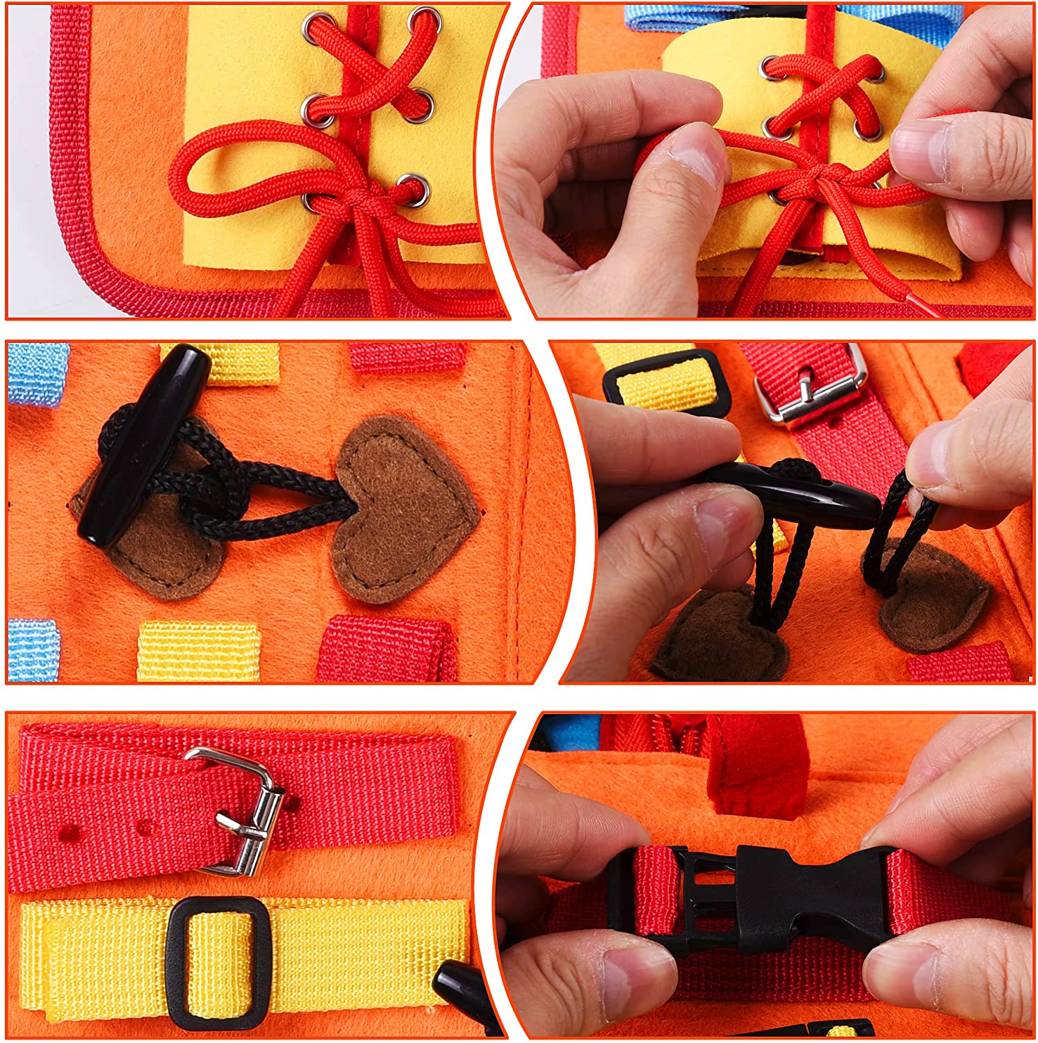 Montessori Activity Board für Kinder | Reise-Spielbrett