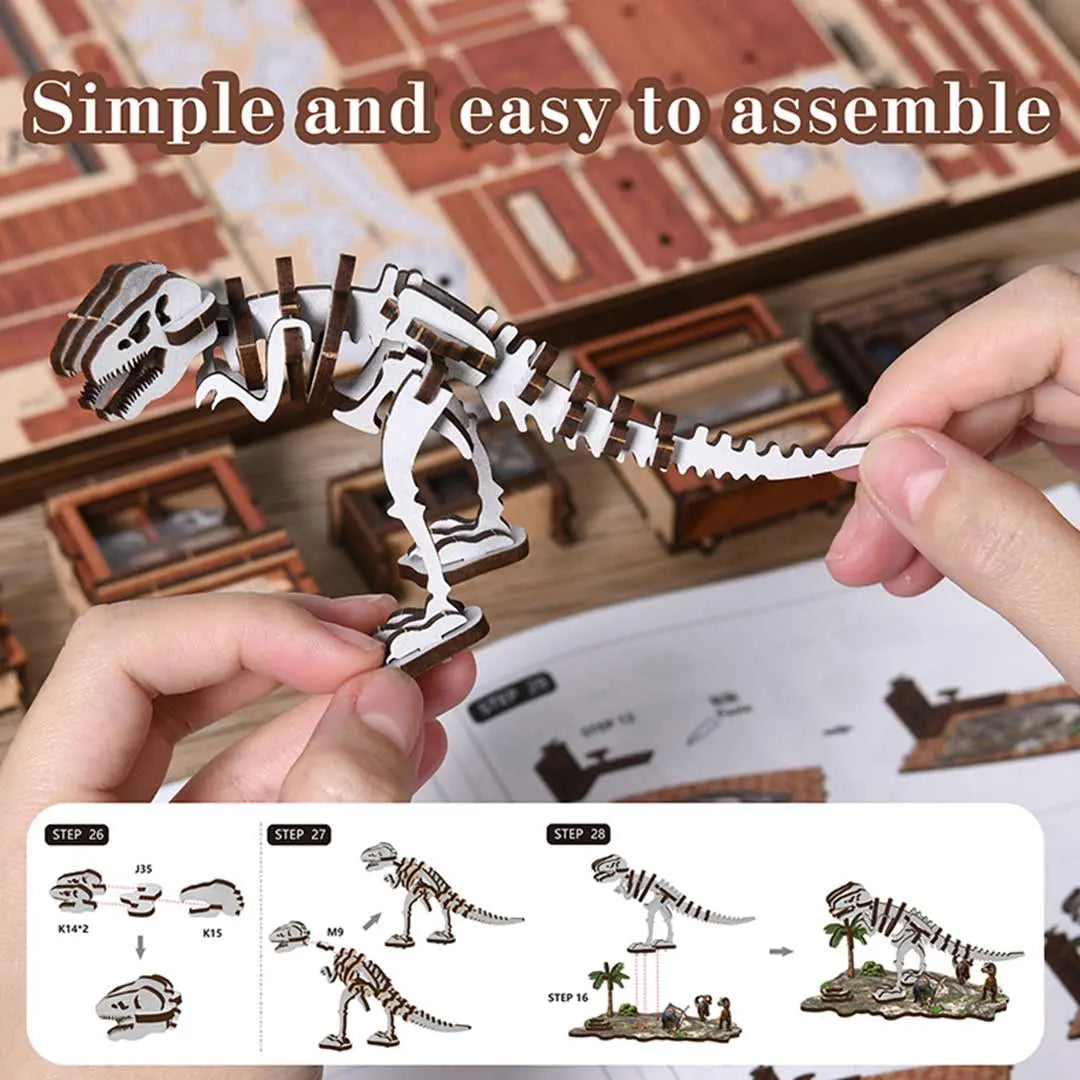 Fossil Museum DIY Wooden Book Nook Shelf Insert Fifijoy
