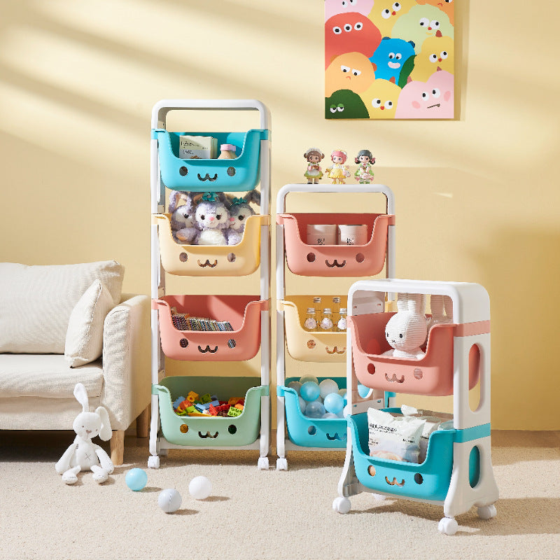 Kinderregal Katze mit Rollen