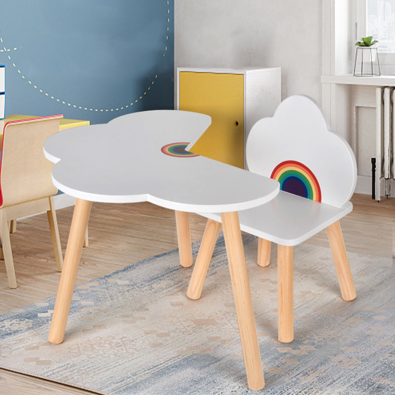 Kinderschreibtisch mit Stuhl in Wolkenform