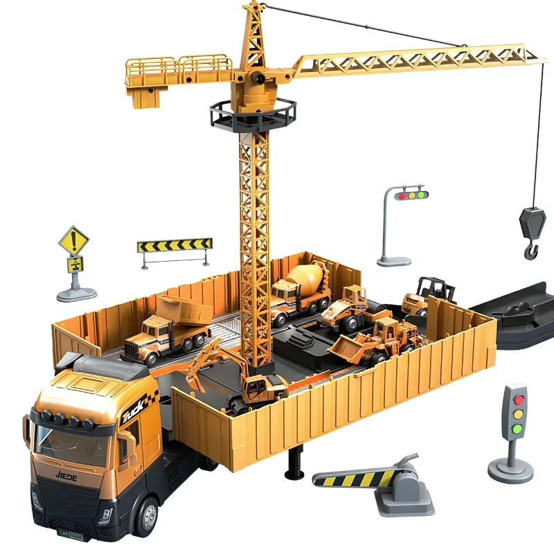 Baustellen-LKW 2-in-1 für Kinder | mit Licht & Sound BrixBuddy