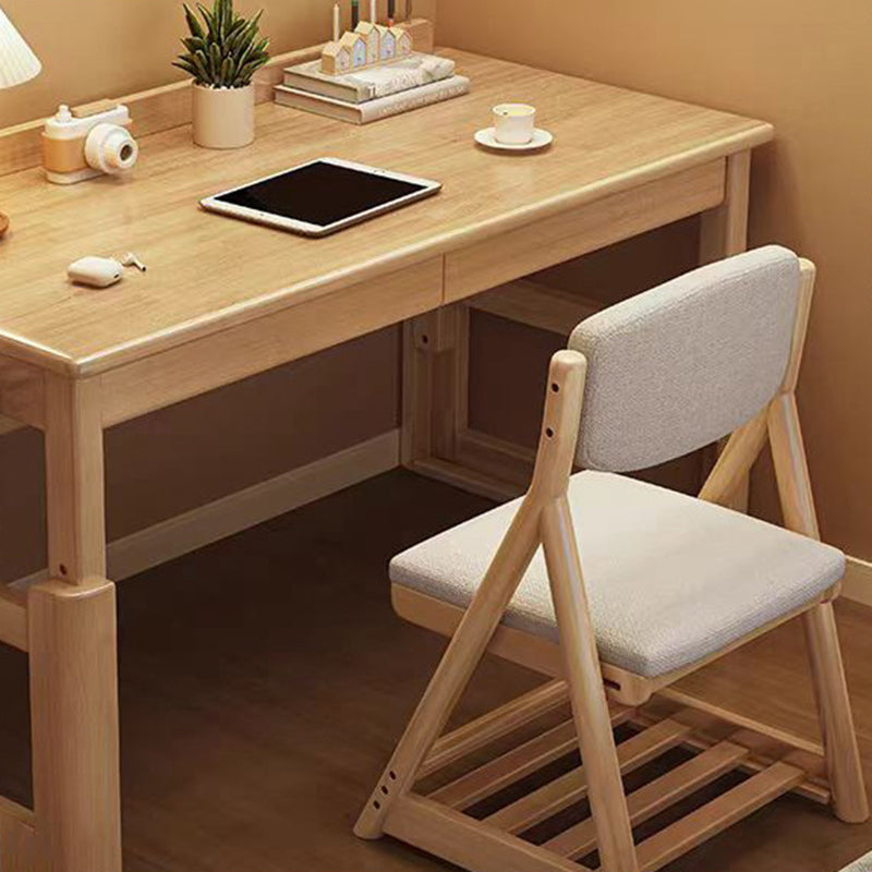 Kinderschreibtisch-Set aus Holz mit 2 Schubladen