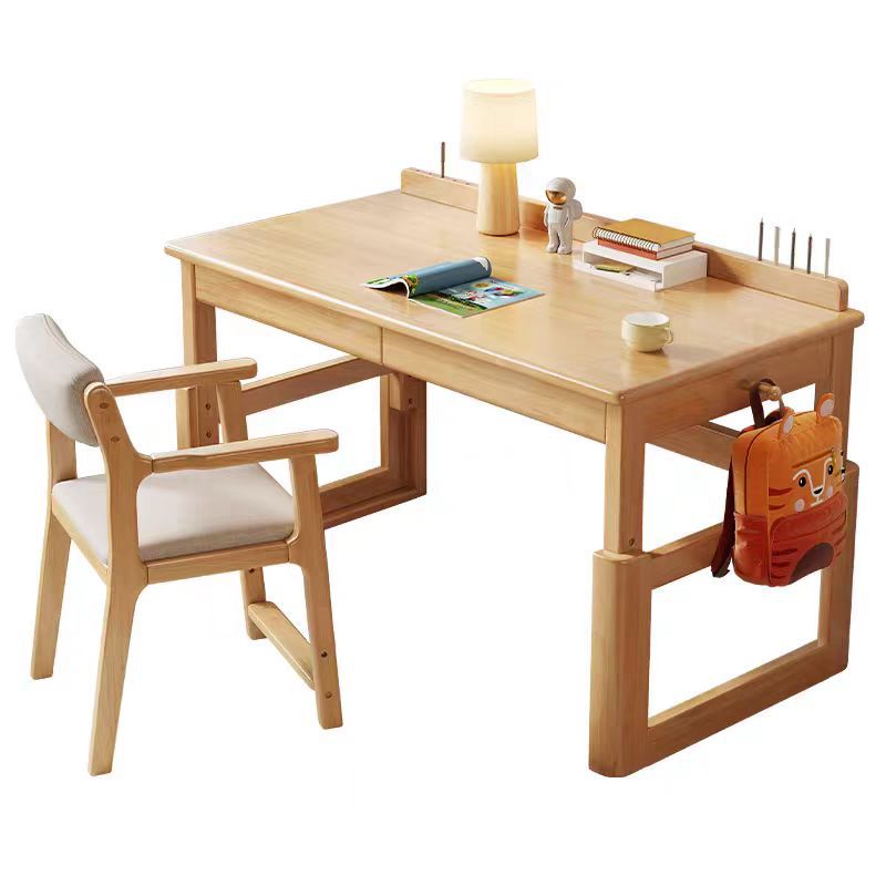 Kinderschreibtisch-Set aus Holz mit 2 Schubladen