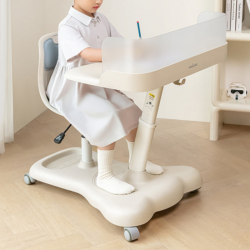 Kinderschreibtisch-Set mit Rollen und neigbarer Platte
