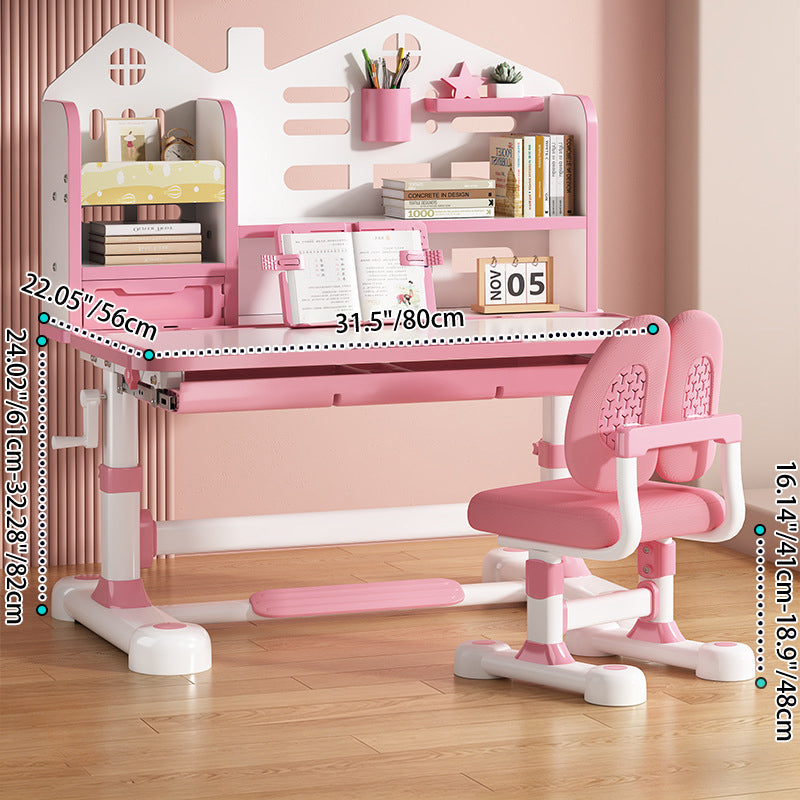 Kinderschreibtisch-Set höhenverstellbar mit Schublade