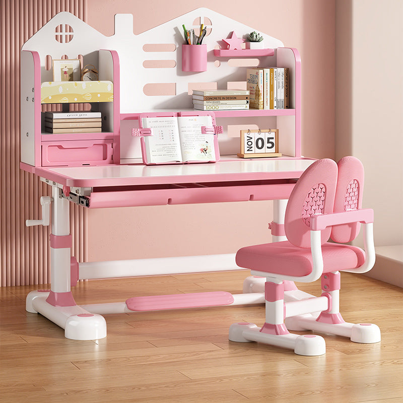 Kinderschreibtisch-Set höhenverstellbar mit Schublade