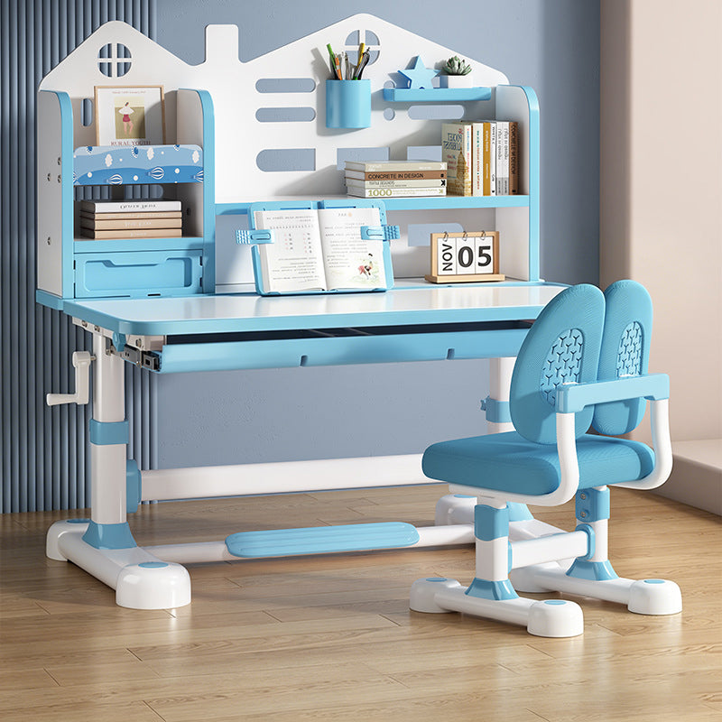 Kinderschreibtisch-Set höhenverstellbar mit Schublade