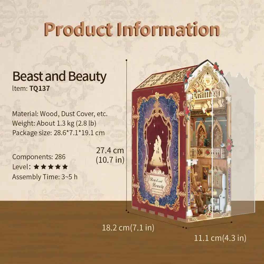 Beauty and The Beast Book Nook MISS IRON