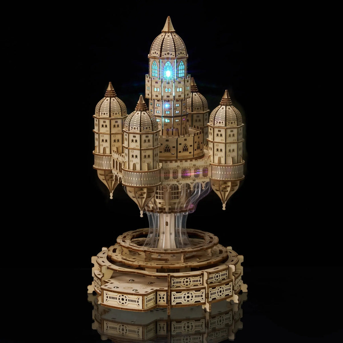 rokrgeek Celestia Castle Music box 3d wooden puzzle Rokr Geek