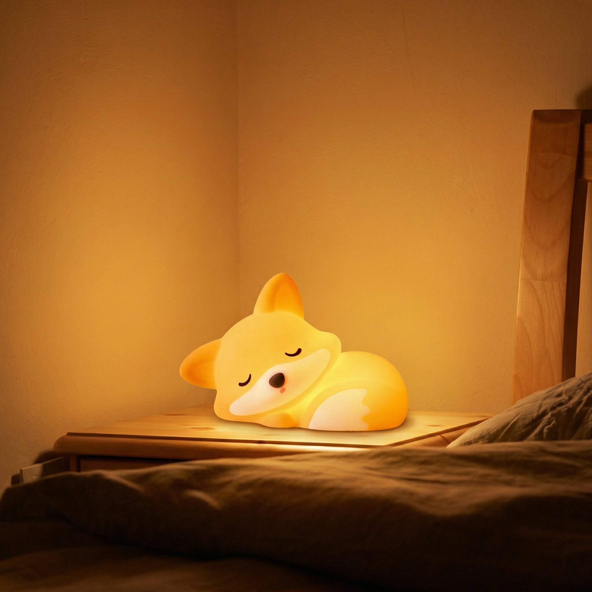 FoxGlow Fuchs-Nachtlicht für Kinder | USB-C, dimmbar | SpielTopia