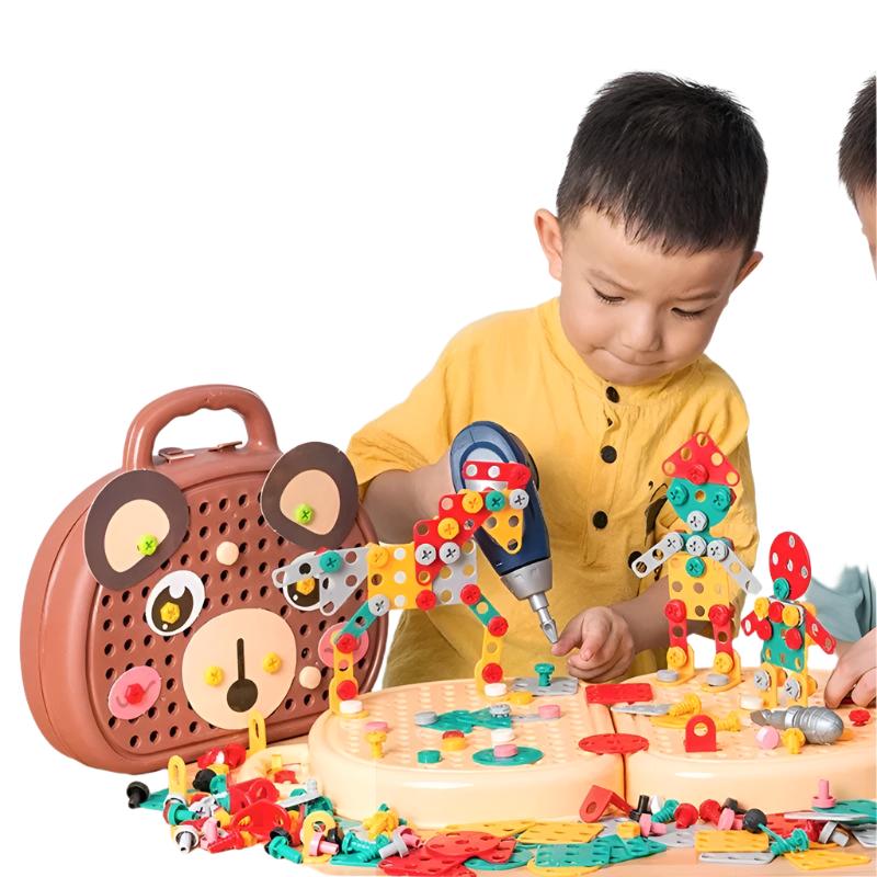 Montessori Werkzeugset für Kinder | Kreatives Bauspielzeug BuildMaster Jr