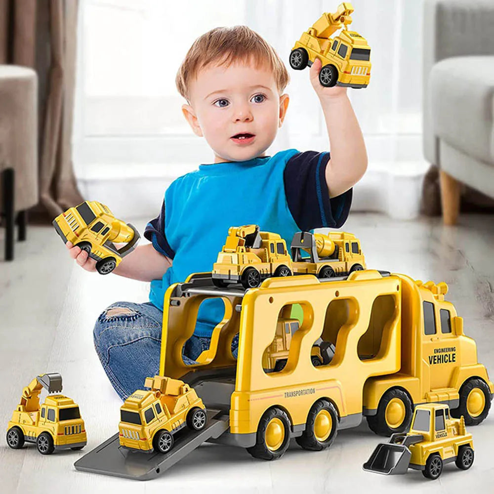 Baufahrzeuge-Set aus Metall für Kinder | Bagger, Bulldozer & mehr