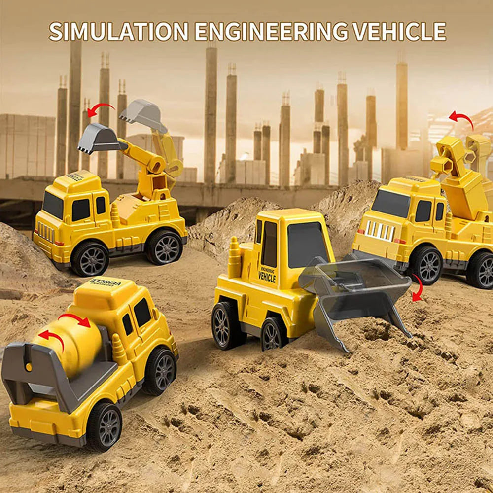 Baufahrzeuge-Set aus Metall für Kinder | Bagger, Bulldozer & mehr