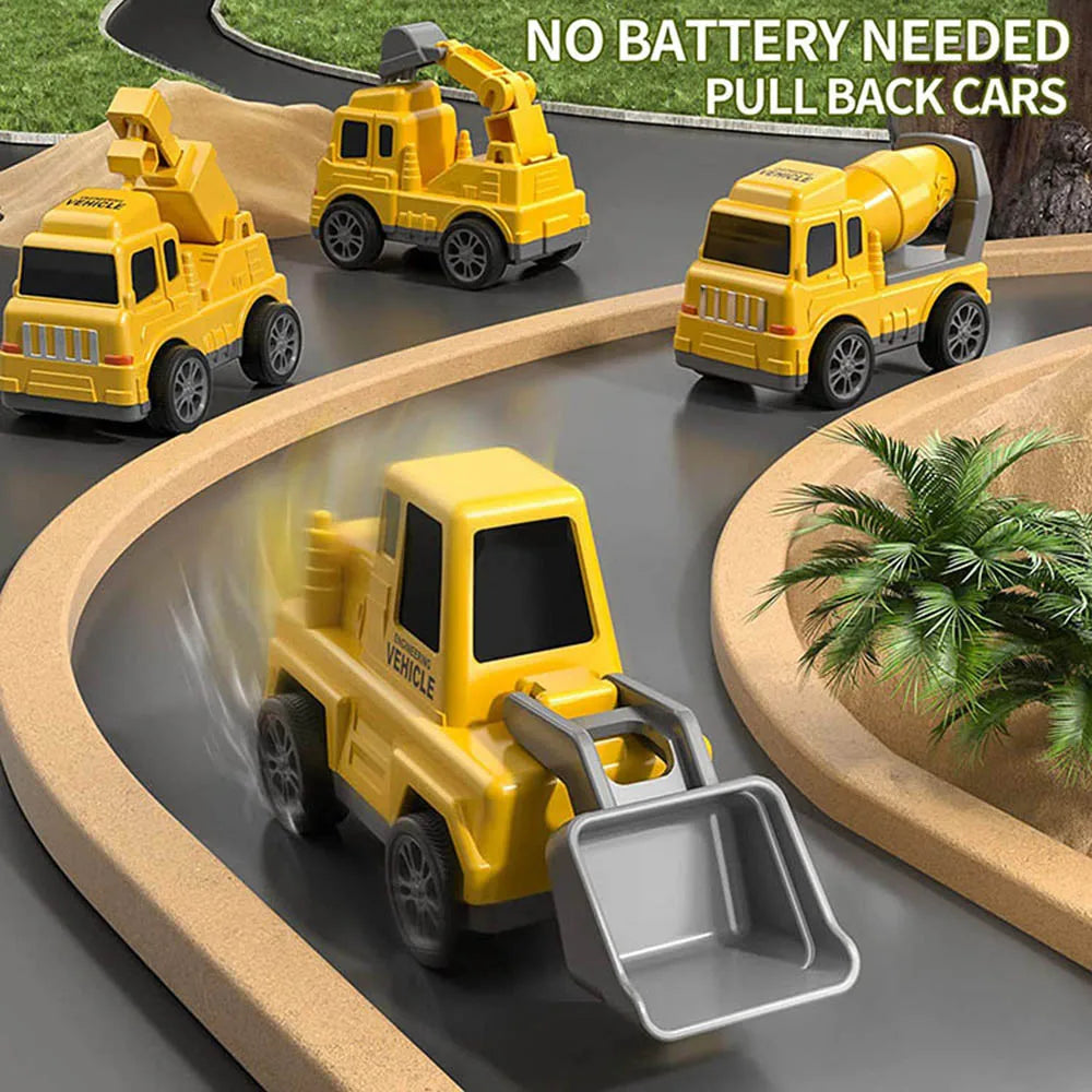 Baufahrzeuge-Set aus Metall für Kinder | Bagger, Bulldozer & mehr