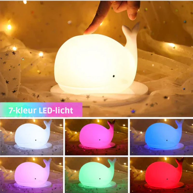 CozyWhale Wal-Nachtlicht für Kinder | Farbwechsel, USB | SpielTopia