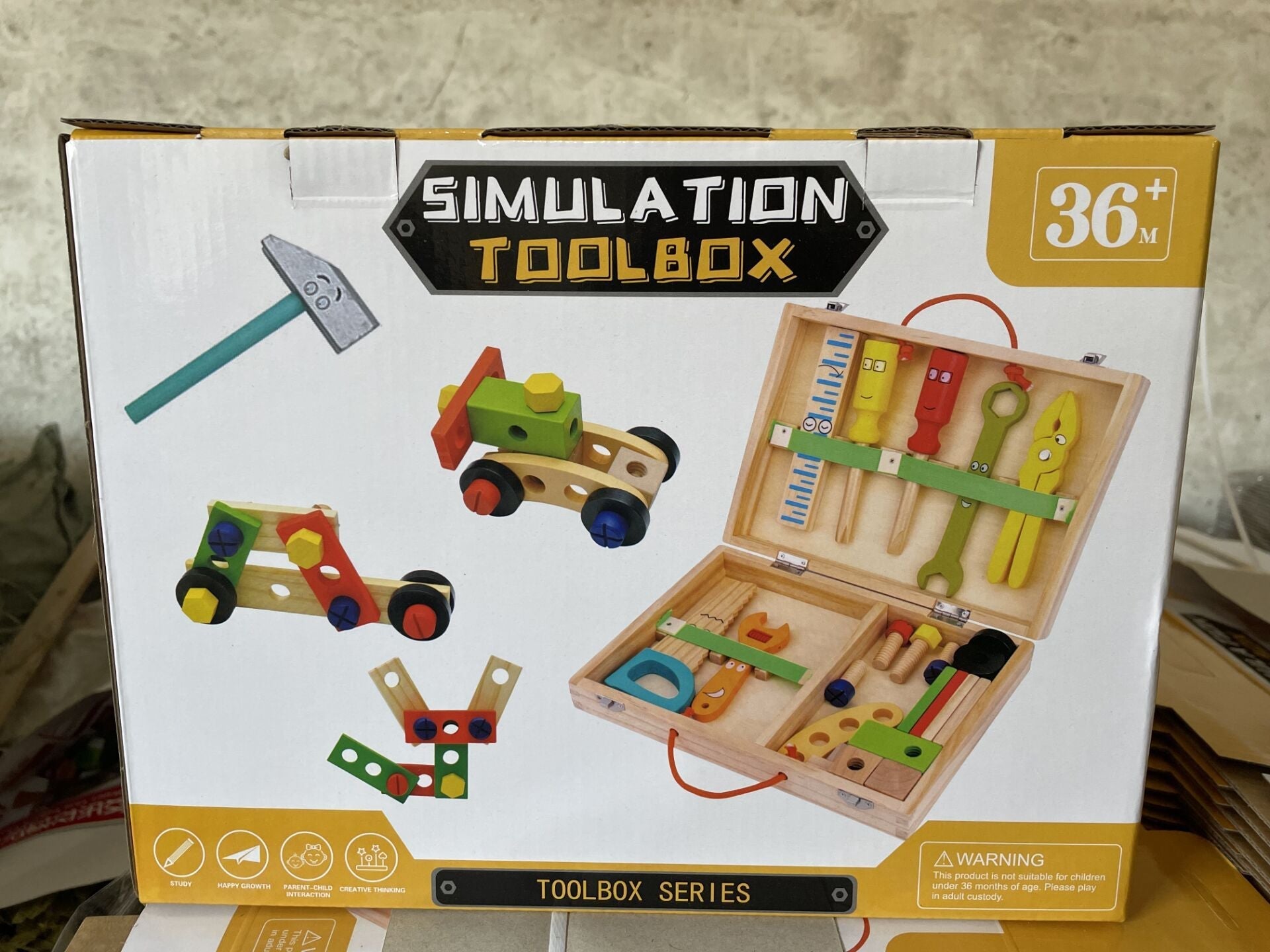 Kinder-Werkzeugkasten mit Werkzeug | Spielzeug-Werkzeugset TinyFix