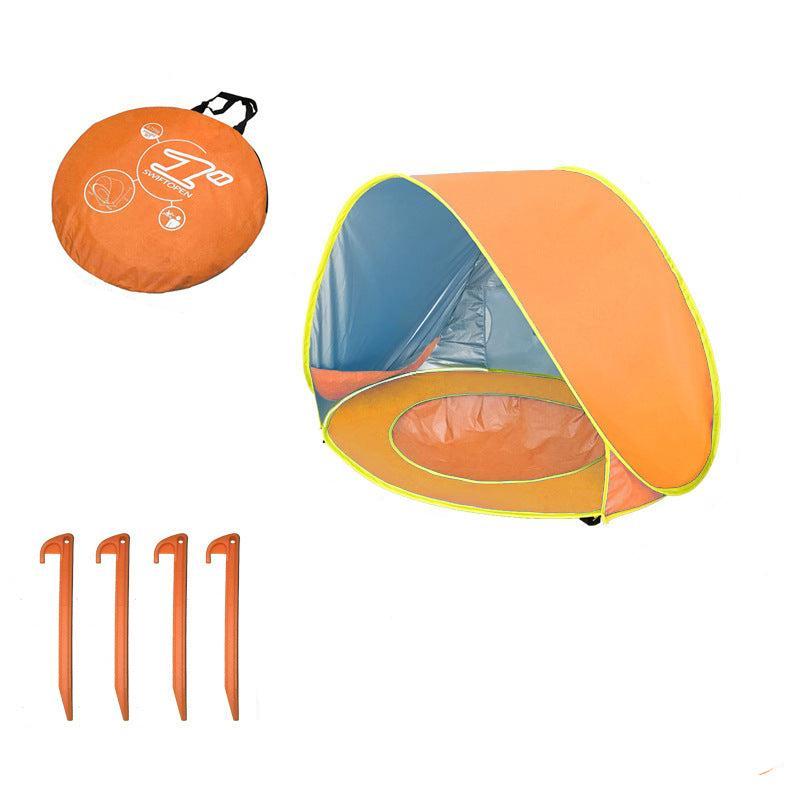 Strandzelt mit Planschbecken für Kinder | UV-Schutz Pop-up-Zelt