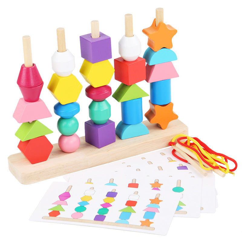 Formen-Sortierspiel aus Holz für Kinder | Farben & Formen lernen