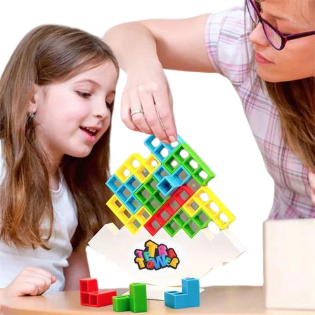 Tetris-Stapelspiel für Kinder | Balance-Bauspiel TetraTower