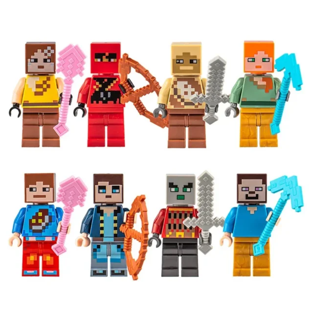 Bunte Spielfiguren | 8er-Set mit Box | SpielTopia