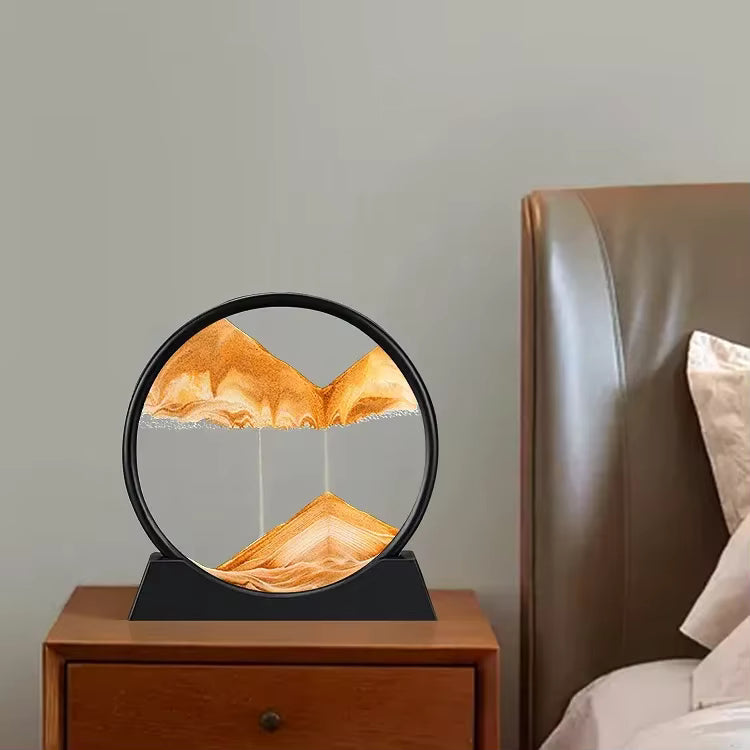 Bewegtes Sandbild aus Glas als Deko