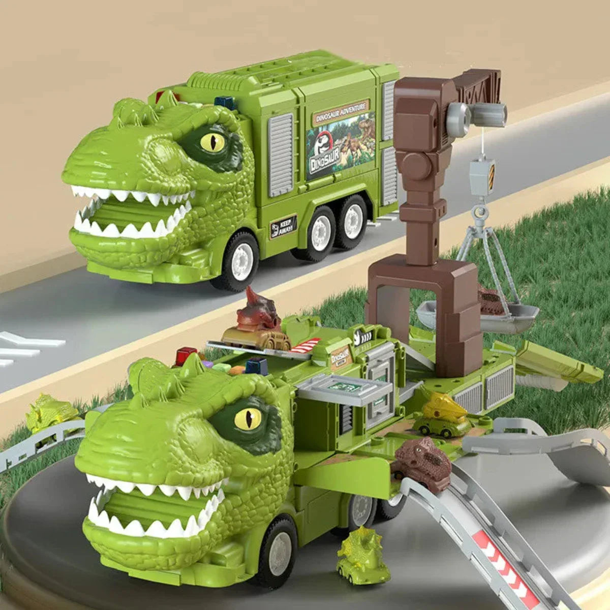 DinoRacer Dinosaurier Truck 2-in-1 für Kinder | Für kleine Dino-Fans