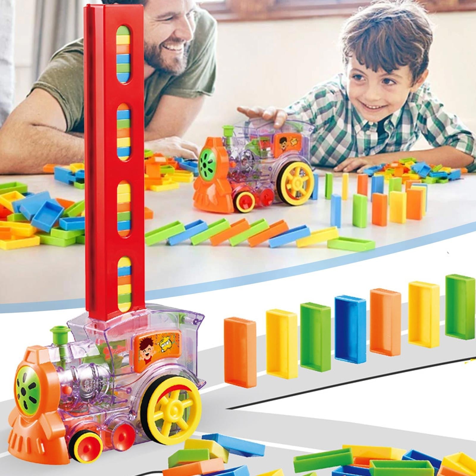 Super Domino-Zug | Fördert Bauvergnügen und Kreativität - Schnelle Domino-Aufstellung